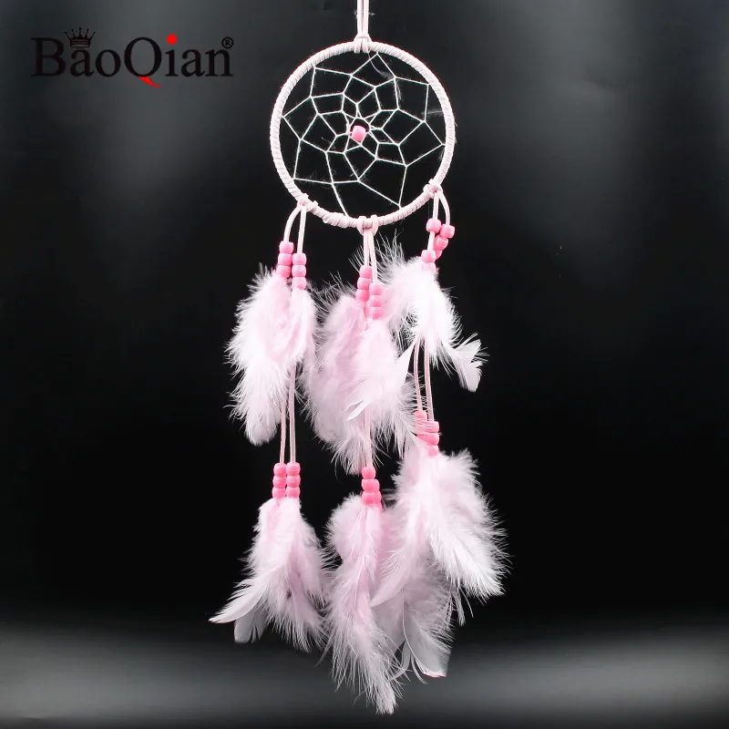 Pink DIY индийский Ловец снов колокольчики дома Висячие ремесло подарок Ловец снов украшение Подвесные Украшения для автомобиля - Цвет: Pink
