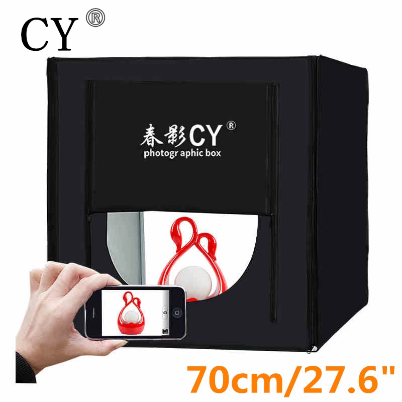 CY 70*70 см Светодиодная софтбокс для фотостудии съемки + Портативная сумка адаптер