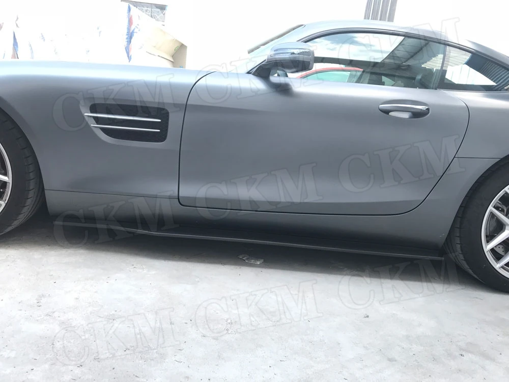 GT GTS карбоновые боковые юбки фартуки комплект для Mercedes Benz AMG GT AMG GTS AMG GTR Coupe 2 двери 2 шт./компл. FRP спойлер