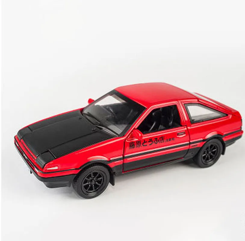 Jianyuan 1:32 head D 32127 AE86 модель автомобиля из сплава двухдверный звук и световой эффект