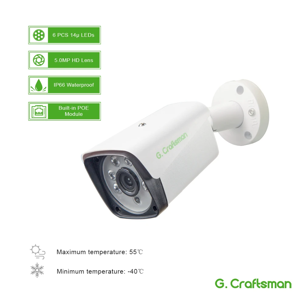 Система видеонаблюдения G.Craftsman 24 канала 5 МП POE H.265 до 32 каналов поддержка сетевого
