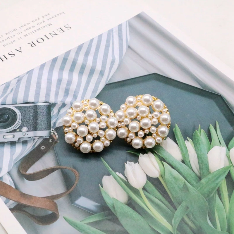 Элегантные серьги-Клипсы из сплава с милыми жемчужинами свадебные украшения для