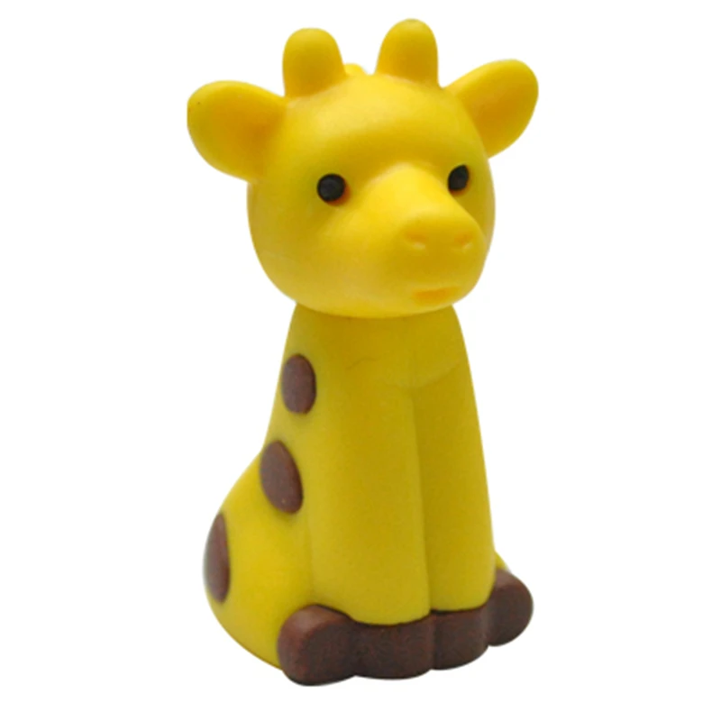 500 Pieces/Lot  Korean Stationery Giraffe Rubber Eraser Wholesale School Stationery Tools Animal Pencil Eraser