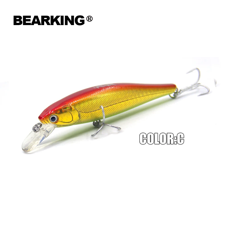 Bearking Горячие рыболовные снасти 5 шт./лот хорошие рыболовные приманки гольян, качество Профессиональный гольян. 11 см/17g, depth1.5m