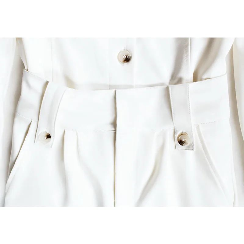 Брючные костюмы женский комплект 2 шт. однобортное платье блузка топ и брюки с