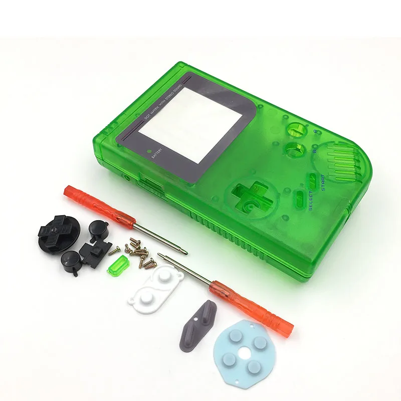 clear green Светящийся корпус полный корпус Оболочка Чехол для nintendo Gameboy классический для GB DMG GBO оболочка - Цвет: clear green