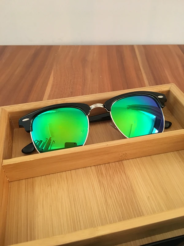 Bamboo glasses display box Storage case retro trend Fashion high-end supplies 6slots | Дом и сад