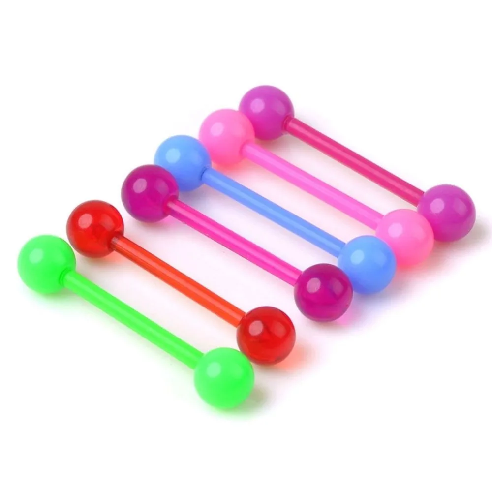 6 шт. гибкие стержни для пирсинга языка| |