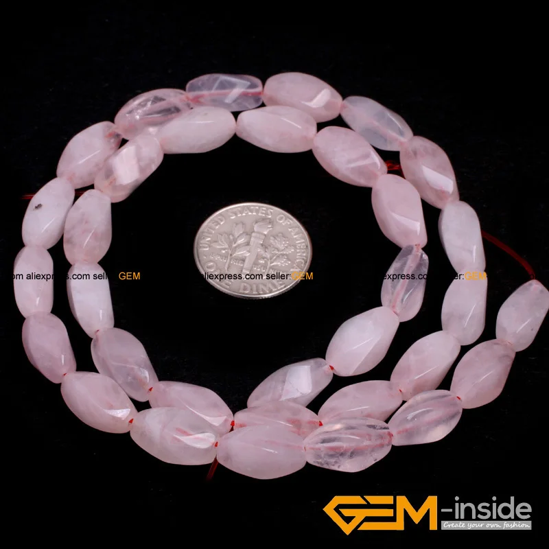rose quartz 6x12 мм Твист ювелирные бусины натуральный камень Бусины выбор: розовый кварц, авантюрин аметисты, красные яшмы, тигровый глаз - Цвет: rose quartz