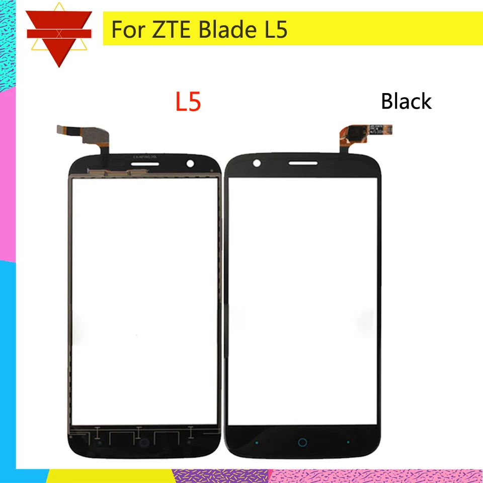 10 шт./лот сенсорный экран дигитайзер для zte Blade L5 Plus L5Plus Сенсорная панель Сенсорный