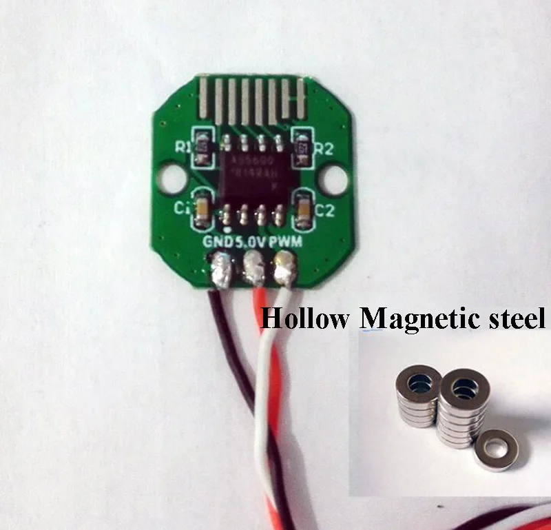 Магнитный энкодер AS5600 с полым портом PWM/i2c/твердой сталью для 3 осевого