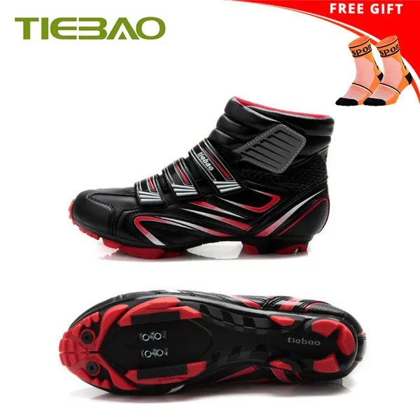 socks with 1430 R Tiebao/зимняя обувь для велоспорта; sapatilha ciclismo; обувь для горного велосипеда; Мужская и женская обувь с самоблокирующимся верхом; спортивные кроссовки для велоспорта - Цвет: socks with 1430 R