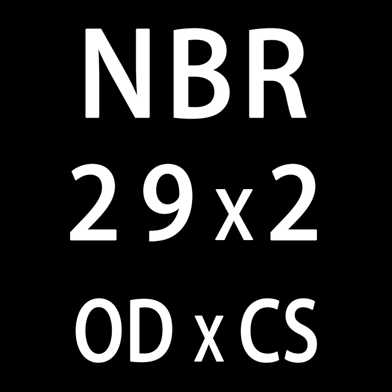 20 шт./лот резиновым кольцом черный NBR уплотнения-хомут с круглым воротником для мальчиков и девочек 2 мм Толщина OD21/22/23/24/25/26/27/28/29/30*2 мм кольцевое уплотнение прокладки масло шайба - Цвет: OD29mm