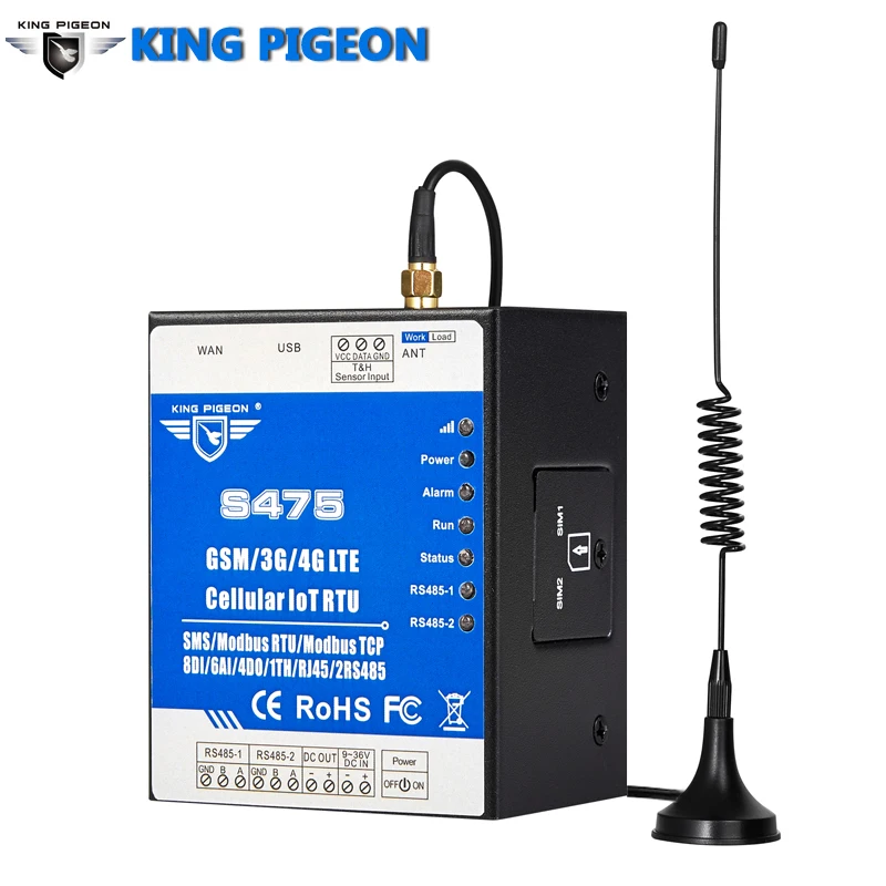 Ethernet Cellular IoT RTU система мониторинга сбора данных Поддержка двойной sim карты RS485
