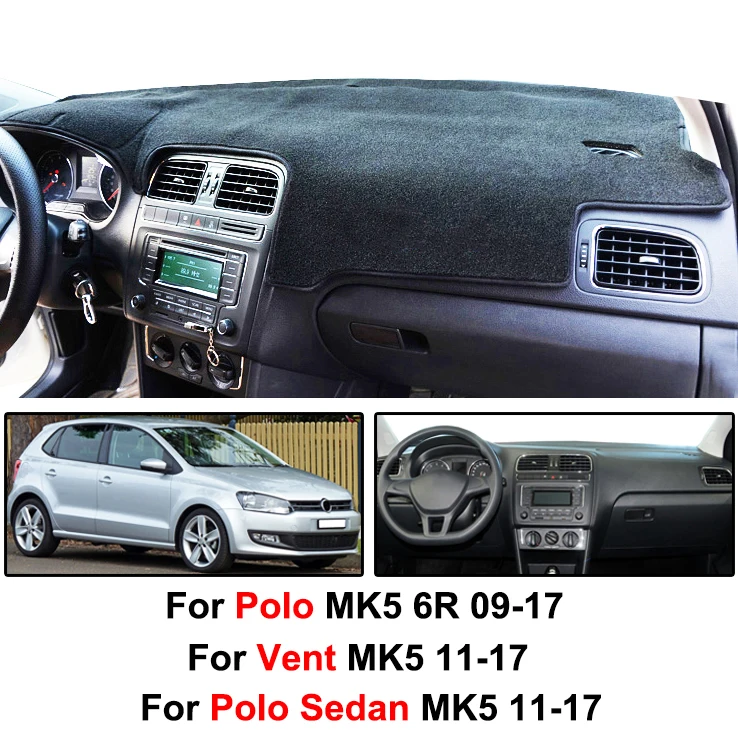 Коврик Xukey для приборной панели чехол Солнцезащитный ковер Volkswagen VW Polo Sedan Vento MK5 6R
