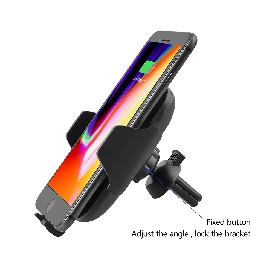 VIKEFON Qi Car Wireless Charger For iPhone Xs Max Xr X Samsung S10 S9 Automatic Clamping Fast Charging Phone Holder | Мобильные