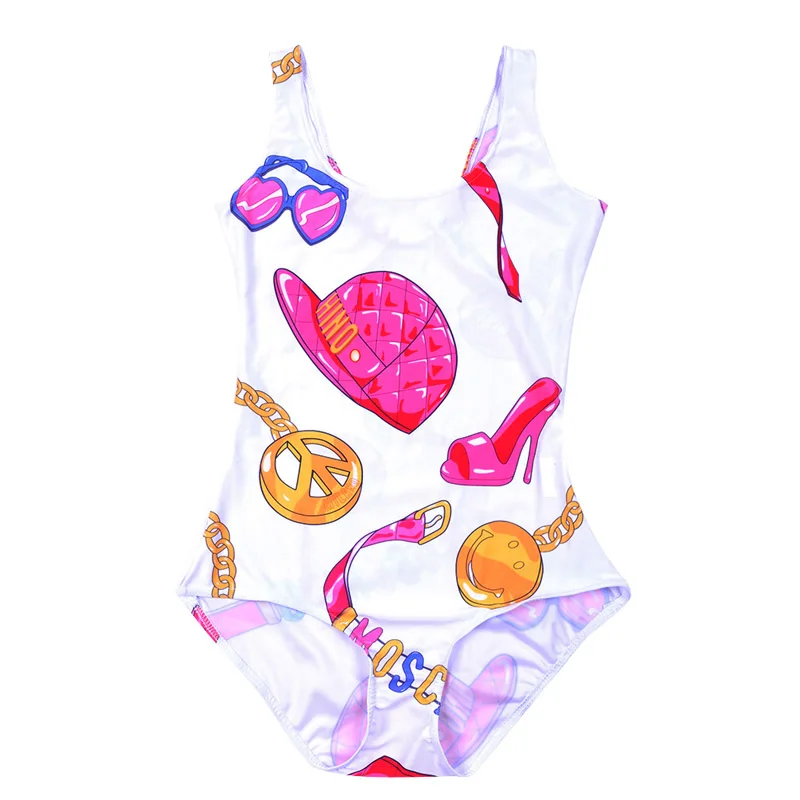 Новинка сексуальное летнее ожерелье для девушек шляпа туфли очки 3D принт цельный