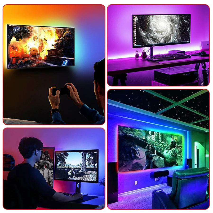 

EeeToo RGB LED Strip 5050 SMD Waterproof Music Controller Sound Sensor with IR Remote DC 5V USB LED Strip Light for Living Room