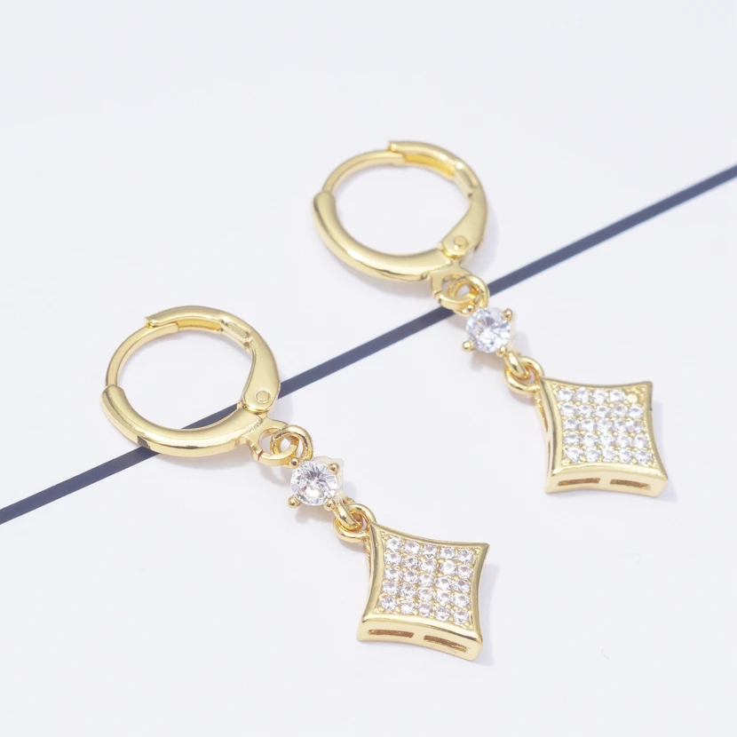 Серьги Квадратные серьги из 2019 в корейском и рыцарском стиле Длинные свисающие