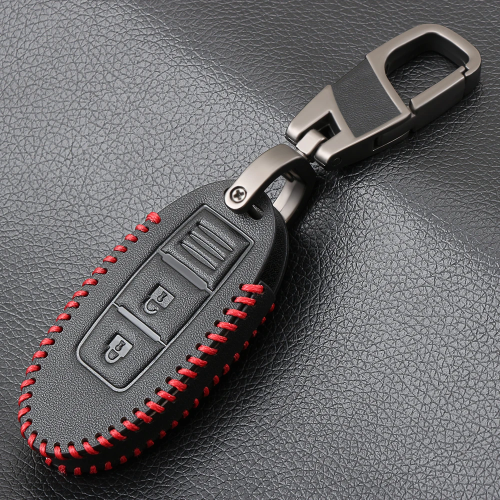 Кожаный чехол для ключей Nissan GT R Note 350Z Almera Altima Armada Qashqai Cefiro Cube Juke Livina March Maxima