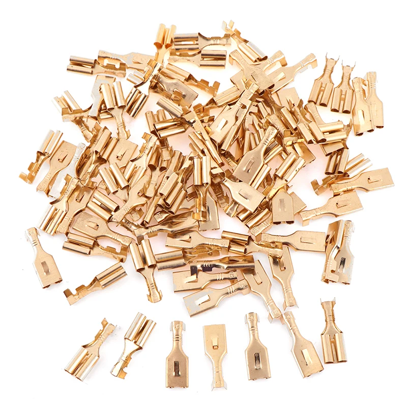 100 шт. латунный гнездовой соединительный кабель наконечники кабельных разъемов 7