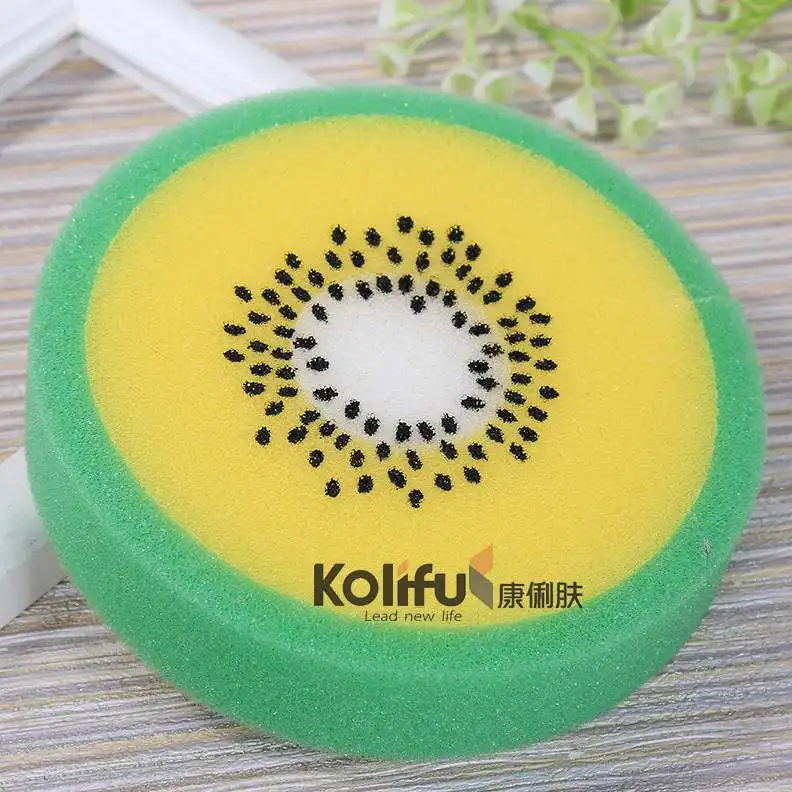 Kolifu 1 шт. Мочалка для ванны, Мочалка для душа, очищающая сетка для тела, Нейлоновая губка, богатые пузыри, Мочалка для тела, Массажная Мочалка для душа KLF019 - Color: 1pcs Kiwi fruit