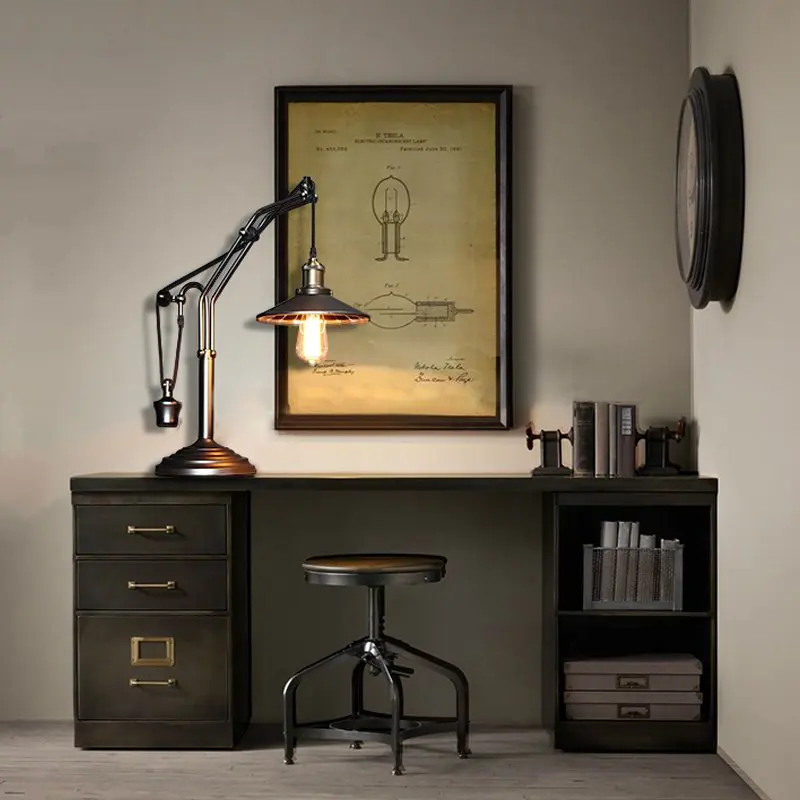 Настольная лампа с зеркальной поверхностью в стиле ретро для спальни | Лампы и