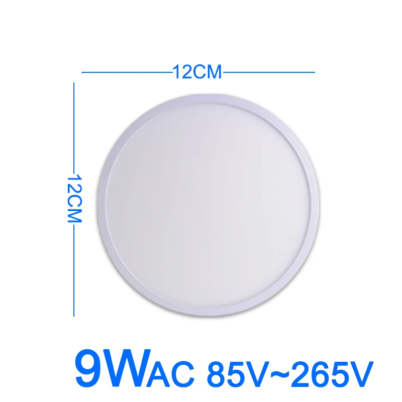 9W 12CM AC85V-265V Светодиодный потолочный светильник 24 Вт, 18 Вт, 13 Вт, 9 Вт, 6 Вт, светодиодный панельный светильник, потолочный светильник, поверхностный монтаж, AC 85-265 в, современный светильник для дома, светодиодный потолочный светильник - Цвет корпуса: 9W 12CM AC85V-265V