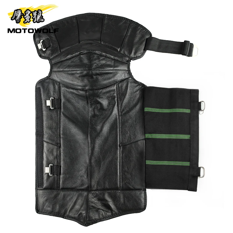 Зимние теплые мотоциклетные Наколенники Кожа мотокроссу защитные щитки