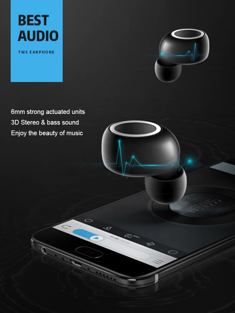 TCG 2019 версия беспроводные Bluetooth наушники TWS в ухо гарнитура стерео 5 0 с микрофоном