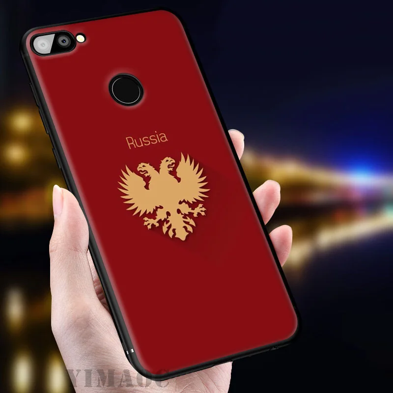 YIMAOC российский флаг с медведем мягкий чехол для huawei Honor вид 20 10 8X8 8C 6A 7A 7X 7C Lite рro Y9 Y7