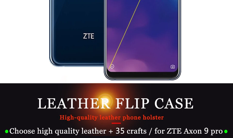 Роскошный кожаный чехол-книжка RYKKZ для zte AXON 9 Pro, чехол-подставка для мобильного телефона zte AXON 9 Pro Max, кожаный чехол для телефона
