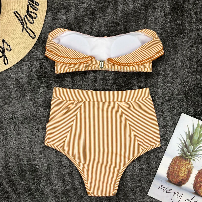 2019 модный новый летний женский цельный купальник с оборками набор Пуш-ап