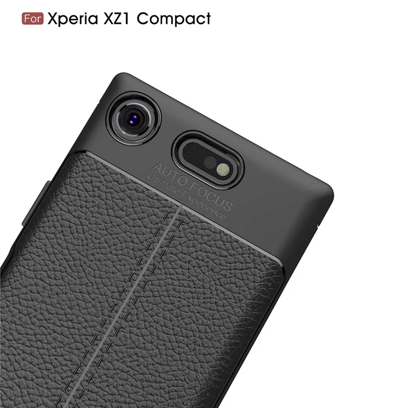 Чехлы из ТПУ с текстурой личи для Sony Xperia XZ1 Compact G8441 силиконовый чехол задняя