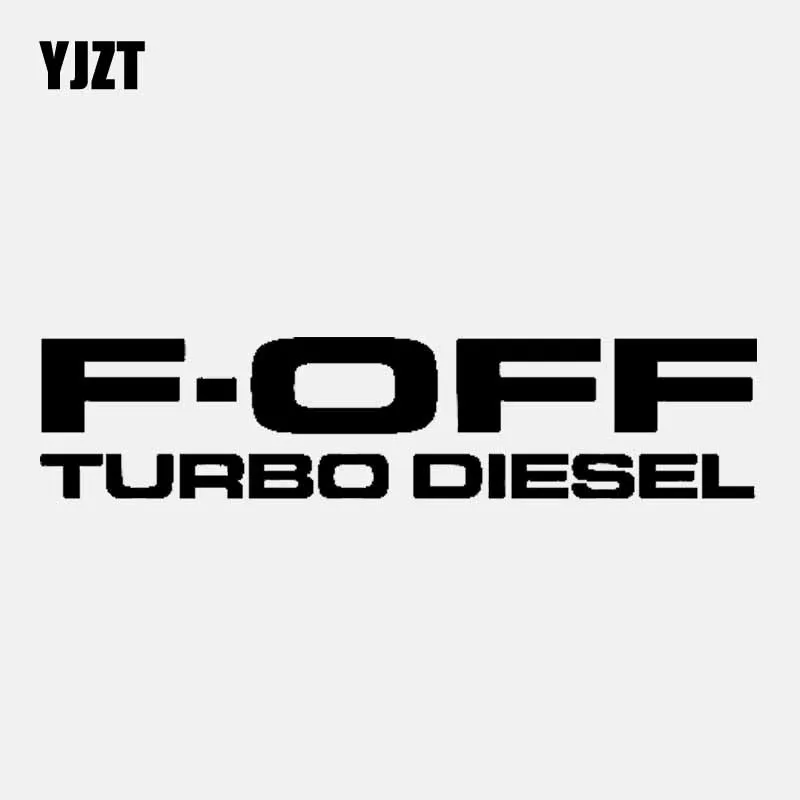 

YJZT, 13,2 см * 3 см, Φ TURBO, стикер для дизельного автомобиля, Виниловая наклейка, черный/серебристый цвет