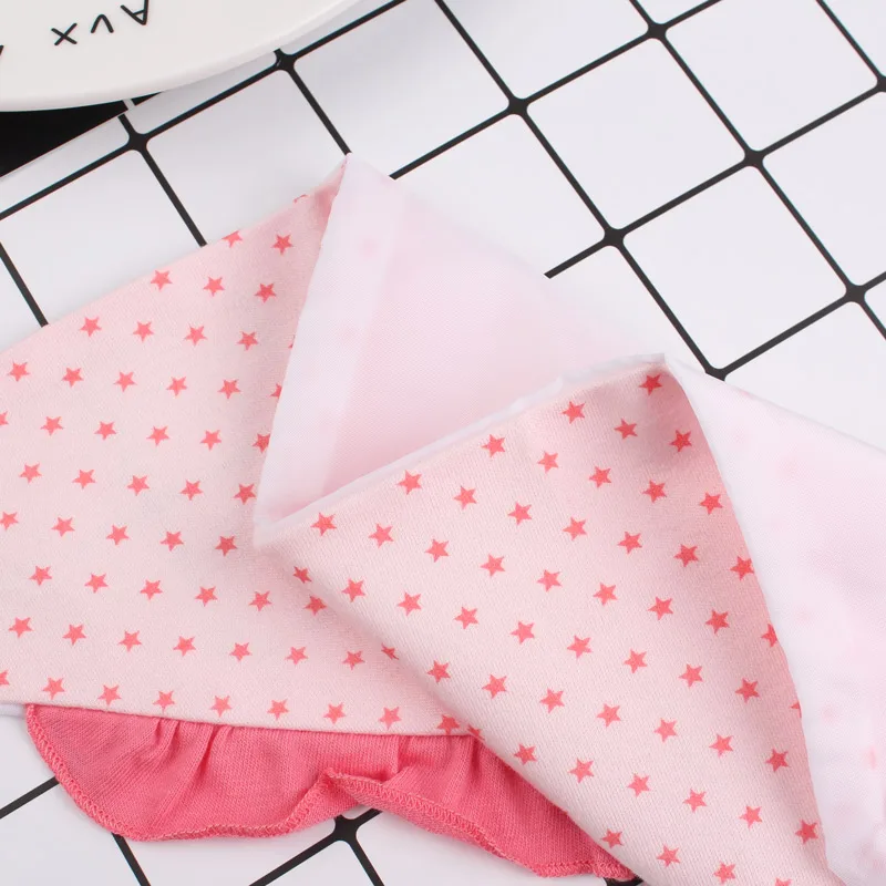 1PC Baby Girl Bibs Absorb Cotton Triangular Towel Infant Bow Design Bandana Children Cartoon Bib Toddler Waterproof Cloth | Детская