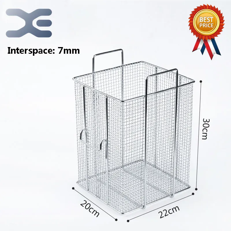 

22cm*20cm*30cm Stainless steel fryer screen frame square filter net encrypt colander shaped Frying basket fryers meshed