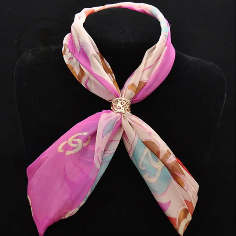 OneckOha Rhinestone Round Pashmina Scarf Clip Alloy Hijab Ring Accessories Muslim Women Jewelry |
