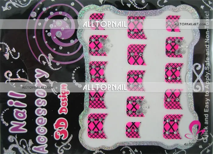 Стикеры 3D на ногти Nail Art 28 шт Профессиональная Смешанная фотография|french nail sticker|3d