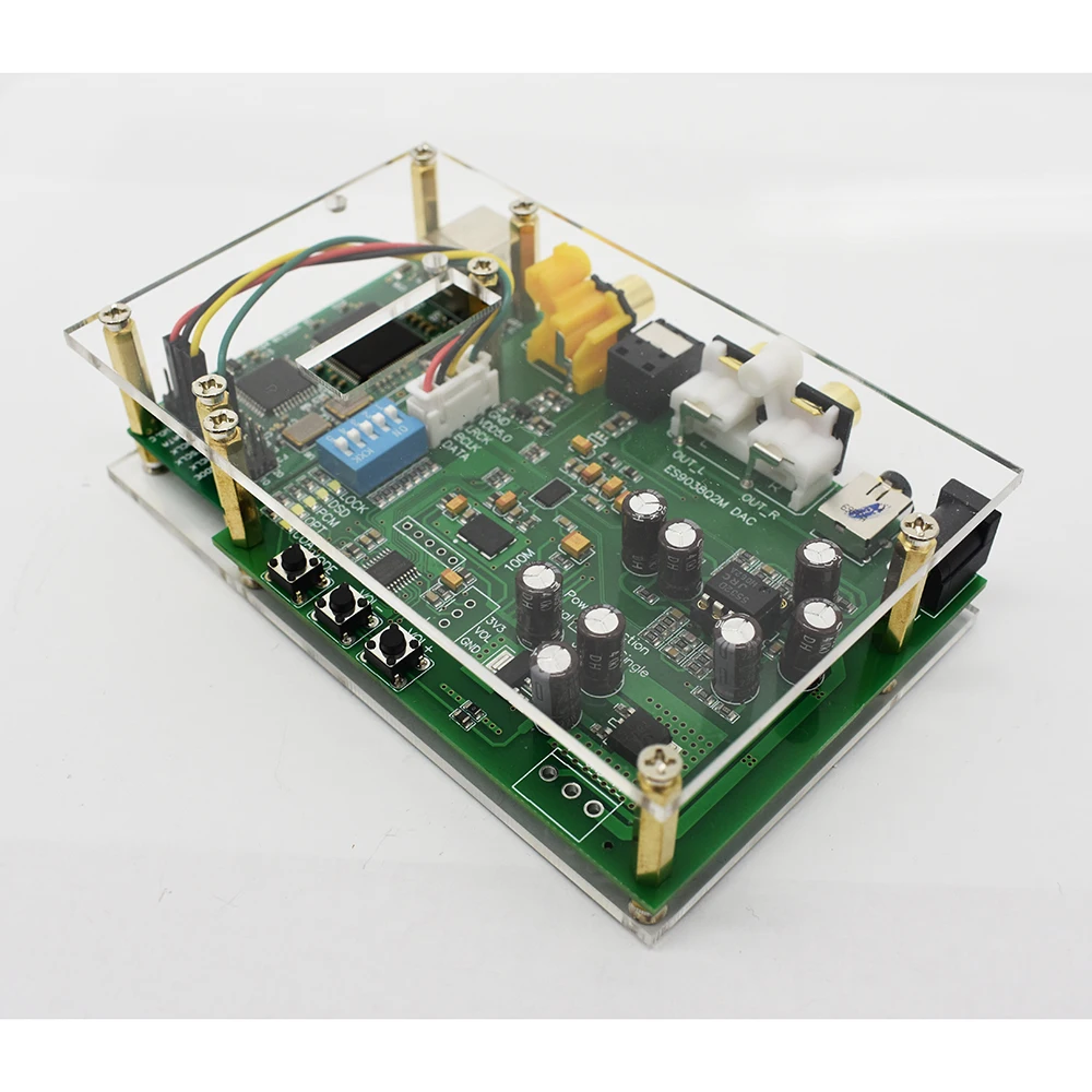 Lusya ES9038Q2M DSD ies SPIDF декодер плата amanero USB DAC аудио усилитель с акриловым листом T0249