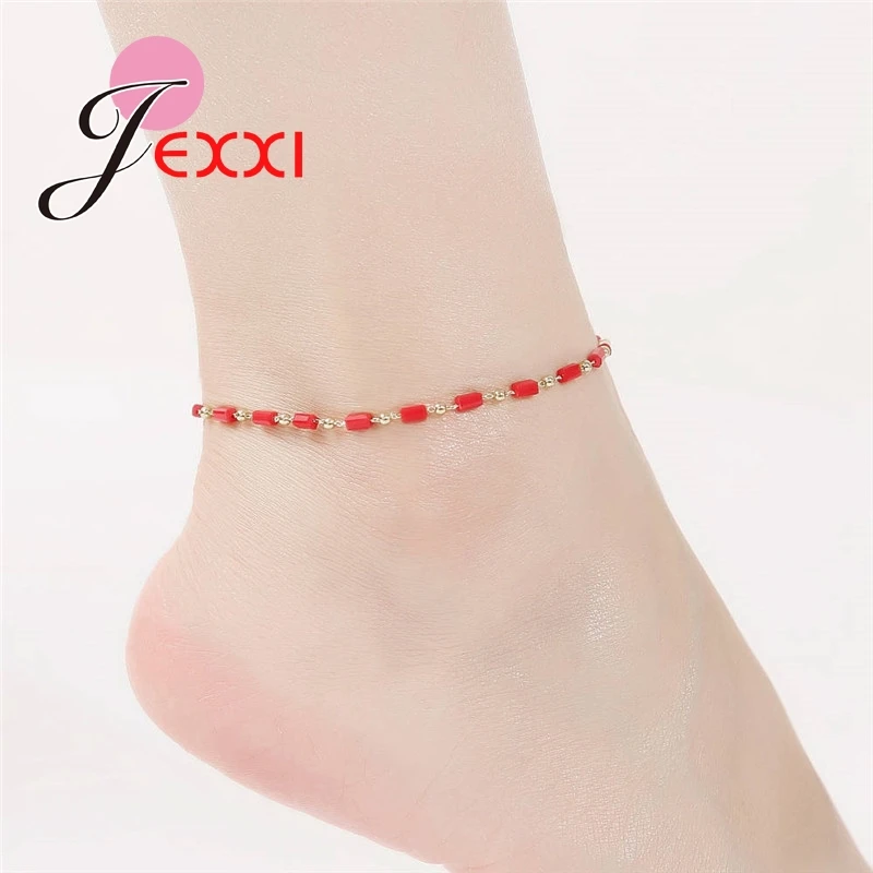 

Vintage Trendy Exquisite Handmade Single Layer Cute CZ Stone Gold Anklet For Women Friendship Jewelry