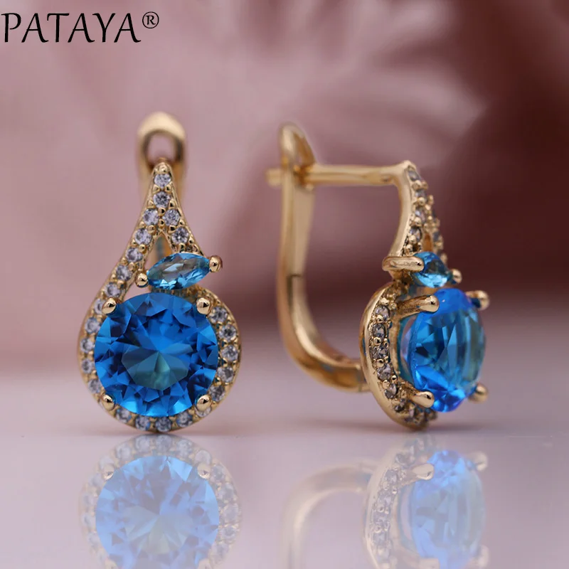 Серьги-подвески PATAYA женские изящные висячие украшения в виде лошадиного глаза из
