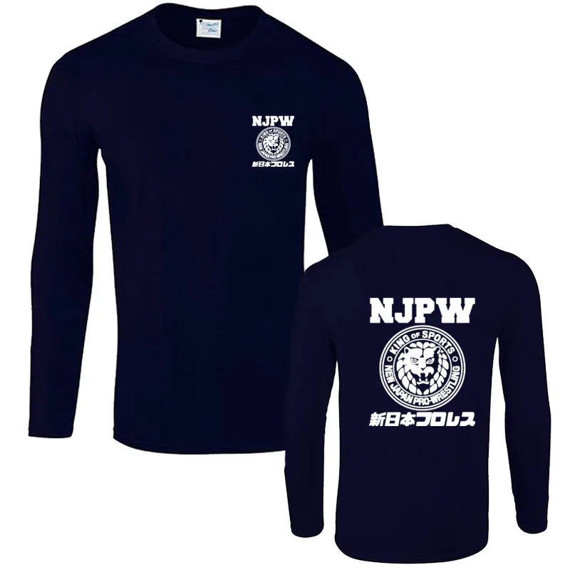 Модная новая футболка Njpw с логотипом льва в японском стиле|Мужские футболки| |