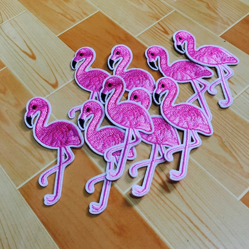 10 шт. вышитая аппликация Фламинго|iron-on patches|sewing patchpatches embroidered |
