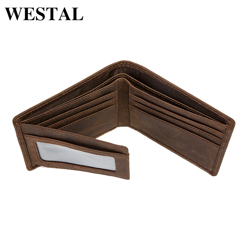 WESTAL Клатч Мужской Кошелек кошелек мужской натуральная кожа Мода Короткие