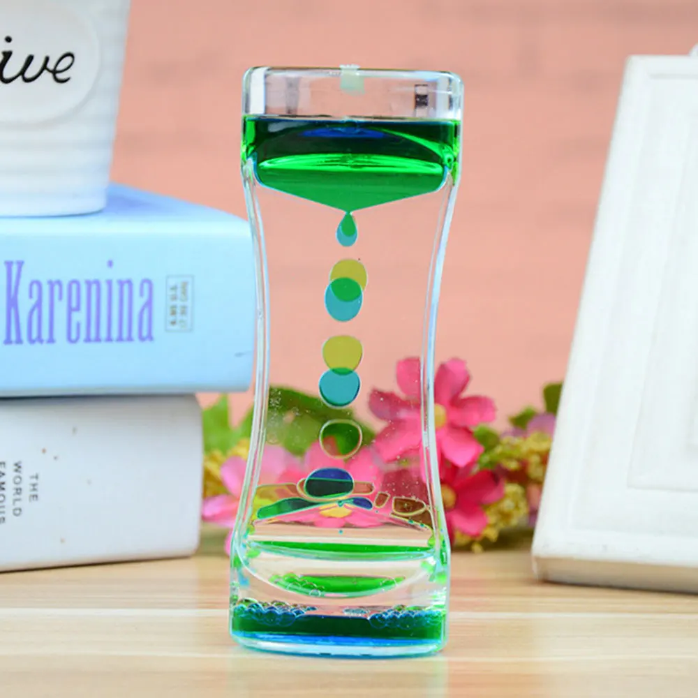 Забавные Иллюзия таймер масло песочные часы смешанный цвет 14 5*6*4 см жидкие