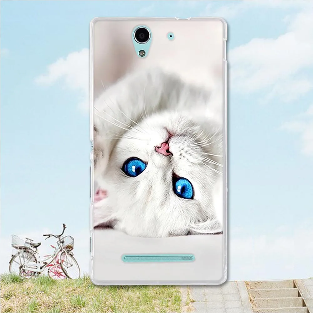 ТПУ мягкий чехол для флип sony Xperia C3 чехол для телефона D2533/C3 Dual D2502 coque fundas чехол с изображением животных для sony c3 - Цвет: 13