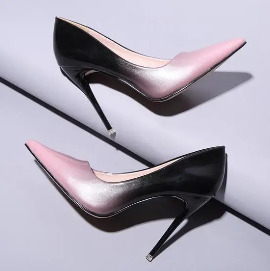 2017 Новая мода Женские Высокий каблук Туфли-лодочки с острым носком на платформе