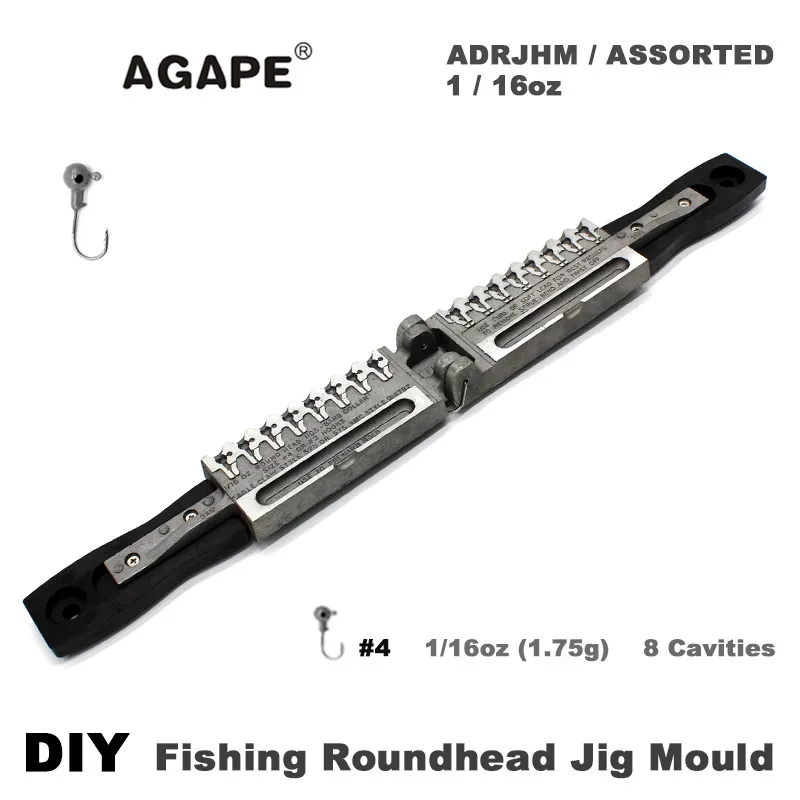 Agape DIY рыболовная форма с круглой головкой ADRJHM/Ассорти комбинированная 1/16 унций (1