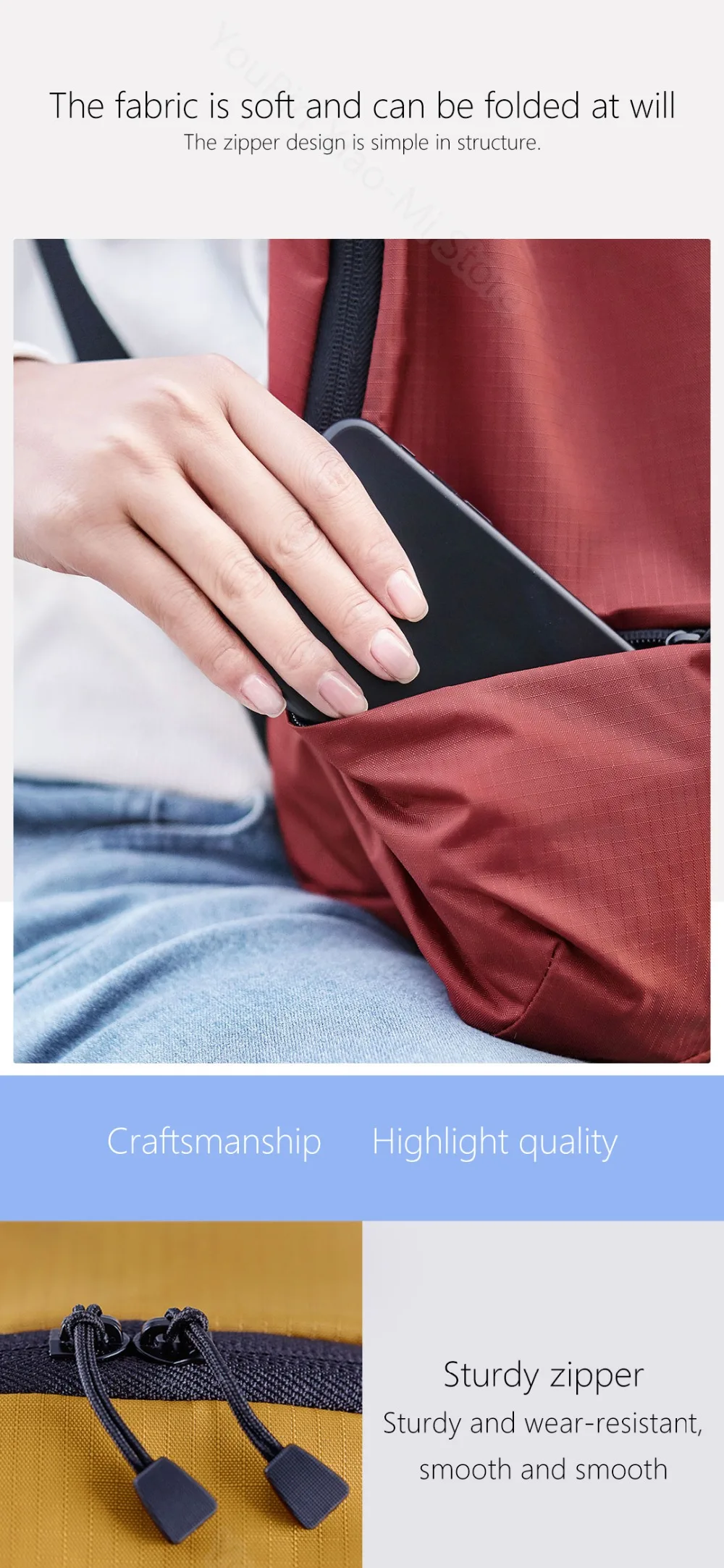 Xiaomi Mi рюкзак, 11 л, 5 цветов, уровень 4, водонепроницаемый нейлон, 150 г, городской досуг, спортивные рюкзаки, сумки для мужчин и женщин, маленький размер